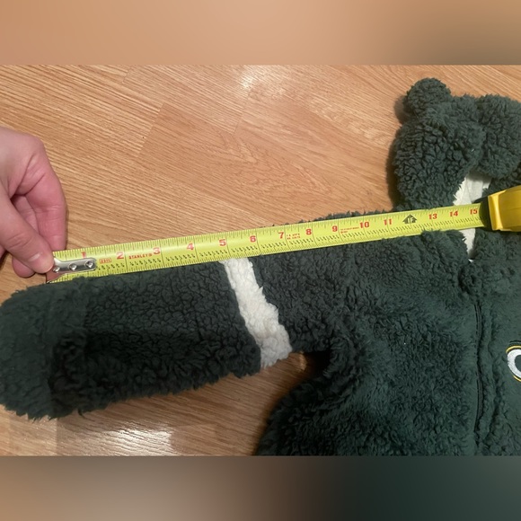 NFL apparel 18 months Green Bay Packers fuzzy fleece zip up sleeper - Picture 10 of 16